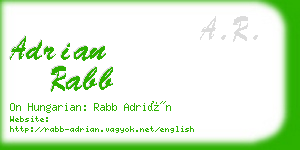 adrian rabb business card